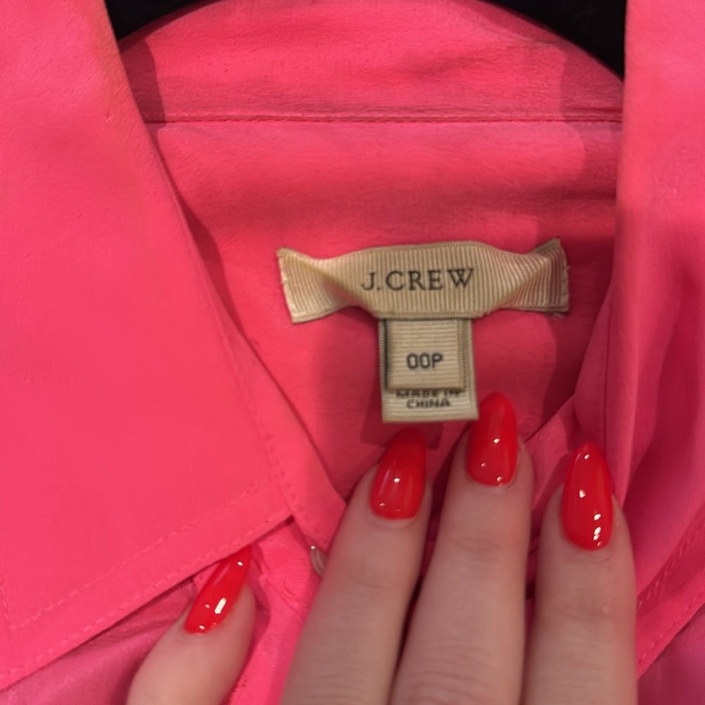 💞J.Crew Neon Pink Blythe Blouse - Picture 12 of 13